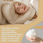 Side Sleeper Pillow Raised Frame Crochet Machine Washable Cover