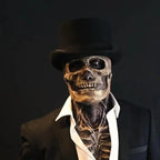 Skeleton Costume Realistic Full-Face Mask & Matching Hat