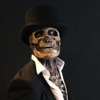 Skeleton Costume Realistic Full-Face Mask & Matching Hat