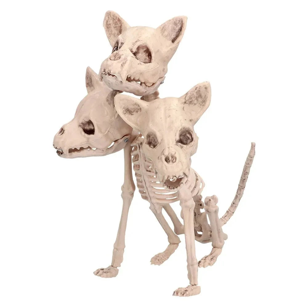 Skeleton Decoration Three-Headed Cerberus Polyethylene 16.5 Inch