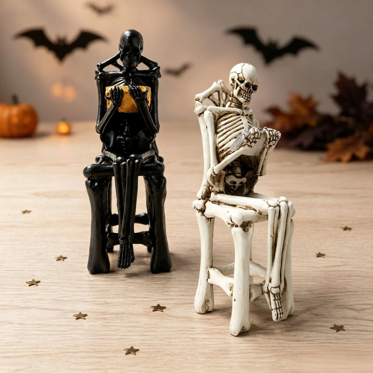 Skeleton Figure Halloween Reusable Mantel & Tabletop