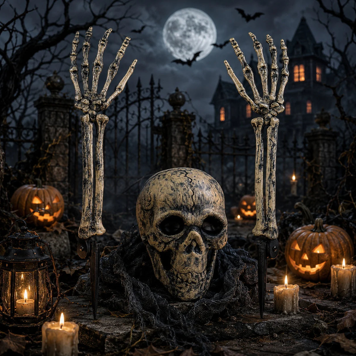Skeleton Tree Trunk Lifelike Glow-In-The-Dark & Weather-Resistant