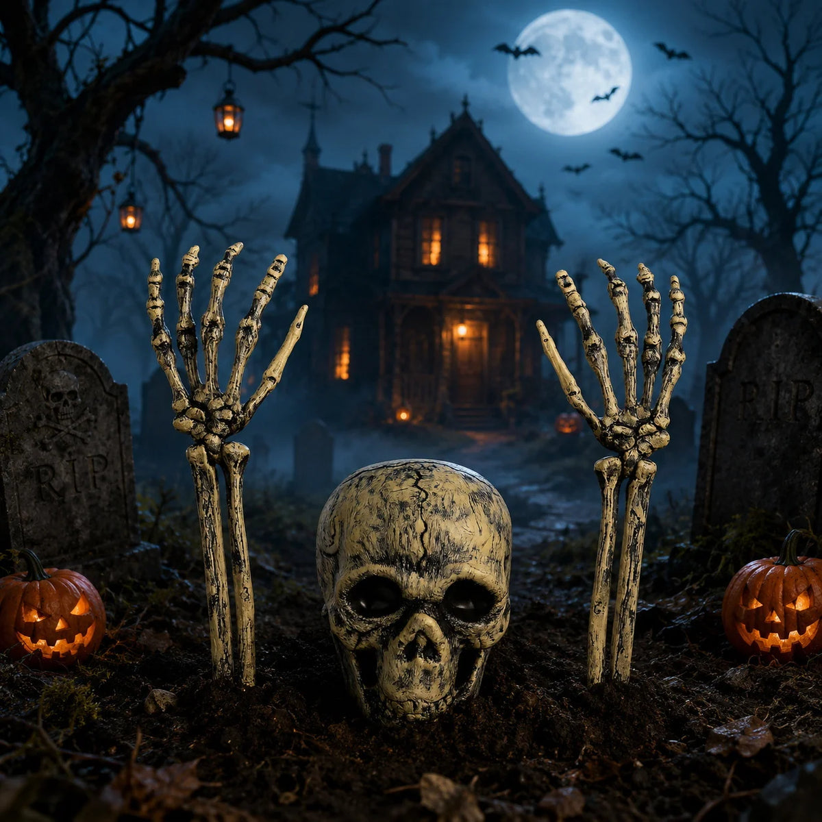 Skeleton Tree Trunk Lifelike Glow-In-The-Dark & Weather-Resistant