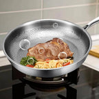 Skillet Titanium Steel Fish-Scale Texture Multi-Stove Compatible