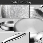 Skillet Titanium Steel Fish-Scale Texture Multi-Stove Compatible