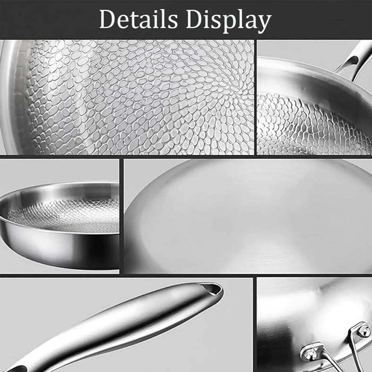Skillet Titanium Steel Fish-Scale Texture Multi-Stove Compatible