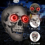 Skull Decoration Crackling Red LED Eyes Plug-In
