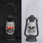 Skull Lantern Red LED Eyes Hanging & Tabletop