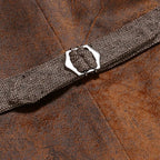Sleeveless Waistcoat Textured Surface & Front Button