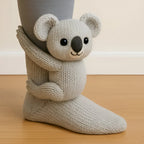 Slipper Socks Animal Design Fleece Non-Slip Grip Soles