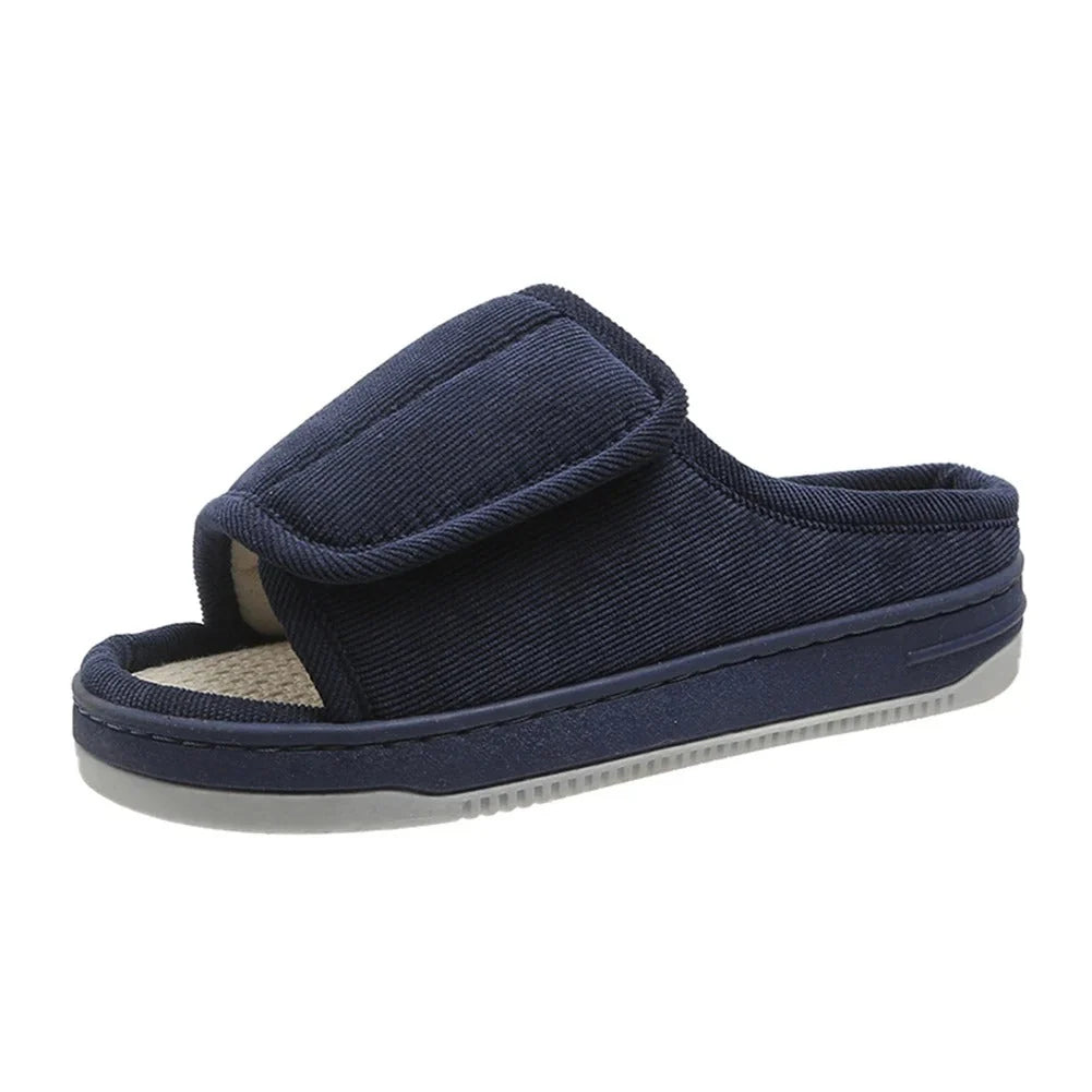 Slippers Extra Wide Adjustable Velcro Cushioned Insole