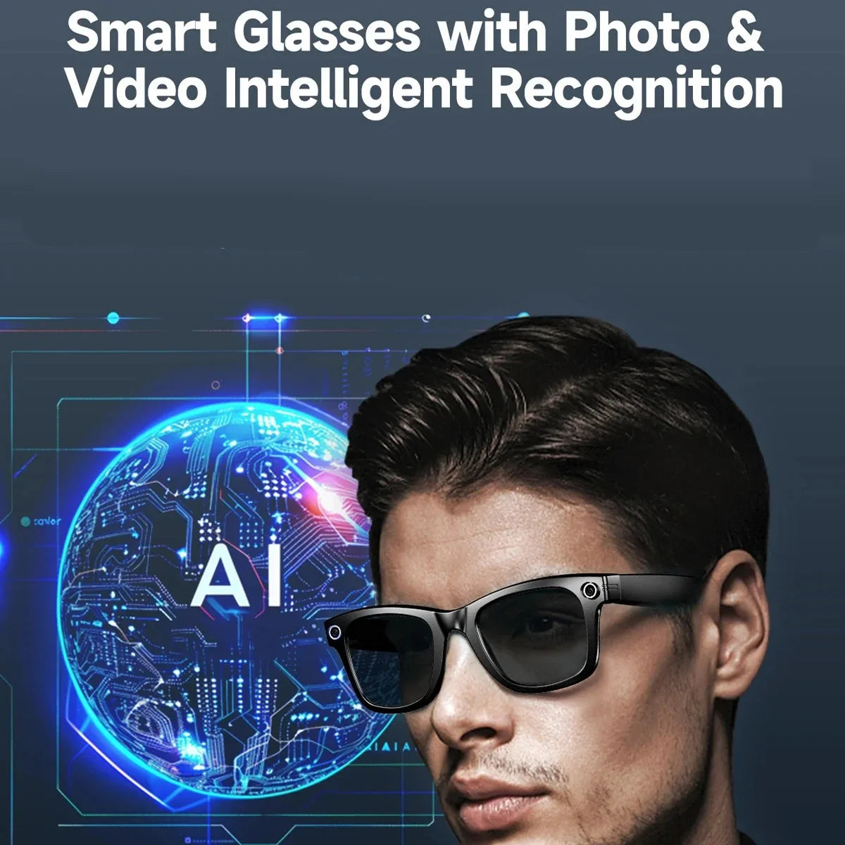 Smart Glasses 4K Recording Real-Time Translation