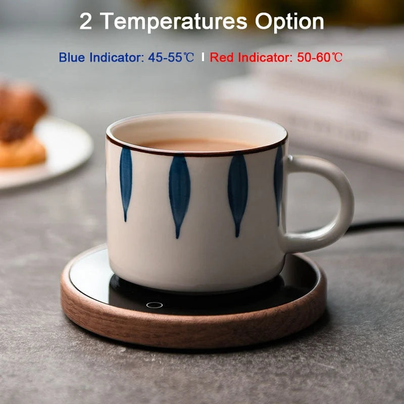 Smart Mug Warmer Tempered Glass Adjustable Temperature
