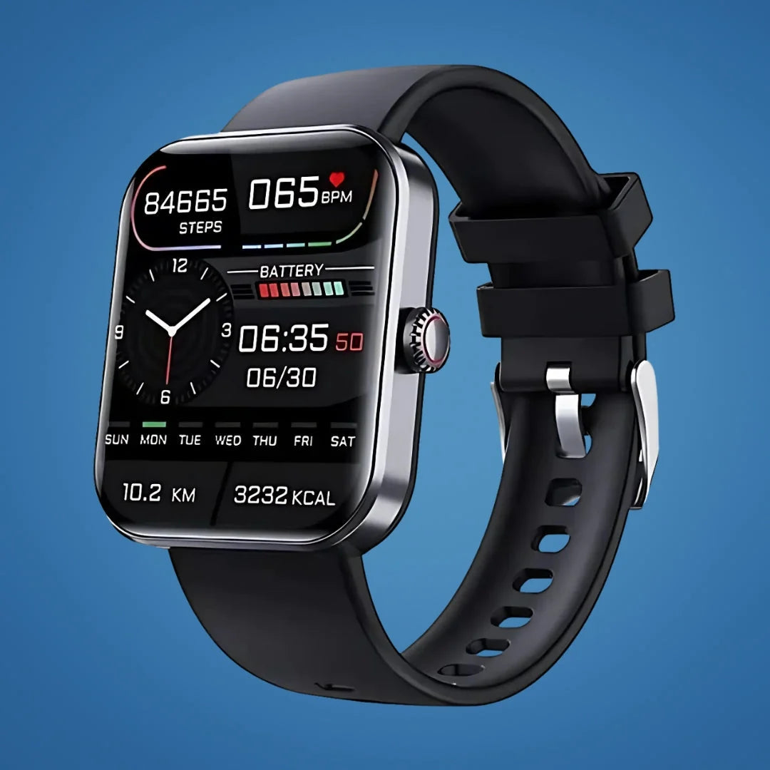 Smartwatch Non-Invasive Glucose Trend Monitoring & Alerts 7-Day Battery