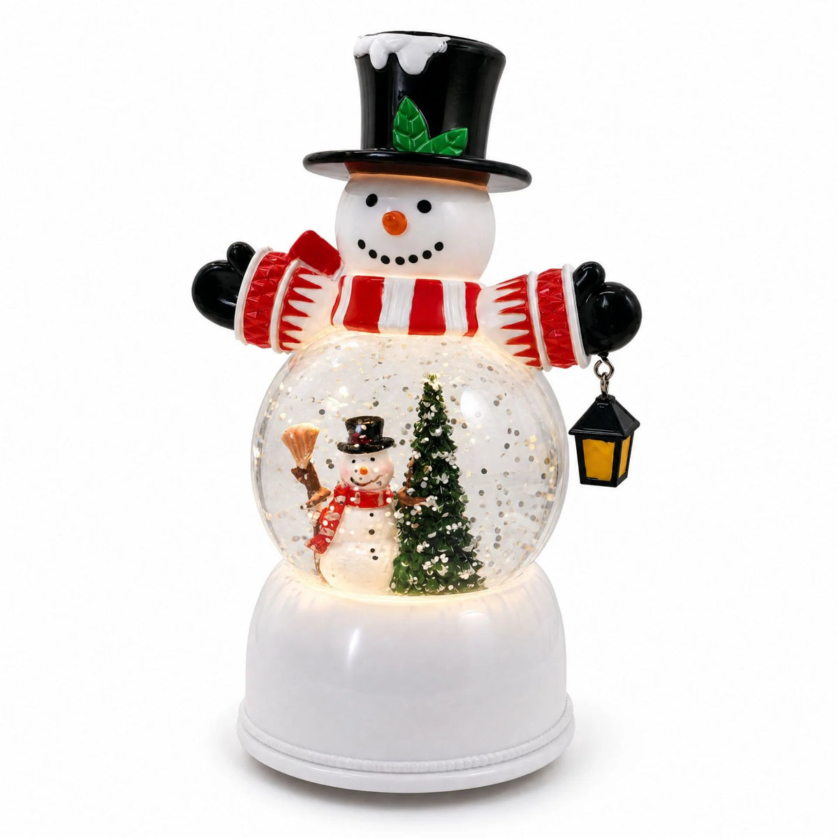 Snow Globe Figurine Santa LED Tabletop Decor