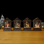 Snow Globe Nostalgic Santa Scene Subtle LED Lighting