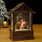 Snow Globe Nostalgic Santa Scene Subtle LED Lighting