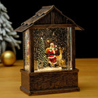 Snow Globe Nostalgic Santa Scene Subtle LED Lighting