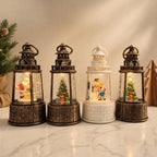 Snow Lantern Animated Snowman Scene Warm LED Light