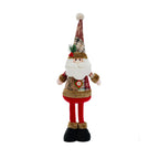 Snowman Figure Tabletop Checkered Sweater & Plastic Base