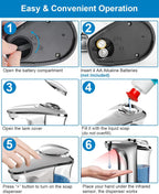 Soap Dispenser Touchless Motion Sensor 17 Oz Adjustable Dispense