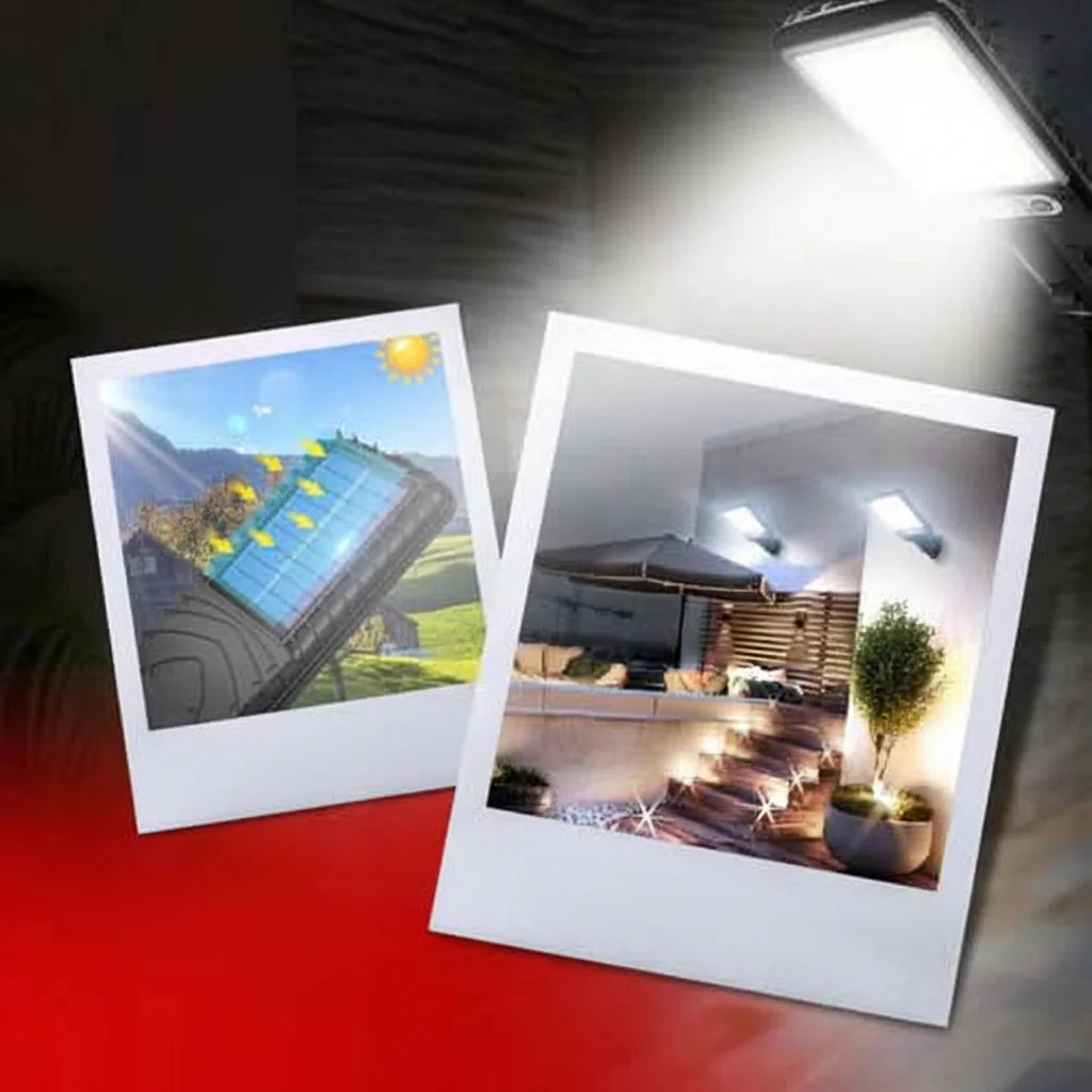 Solar LED Floodlight Motion-Activated Waterproof Outdoor Light
