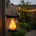 Solar Lantern Flickering Flame LED Weather-Resistant