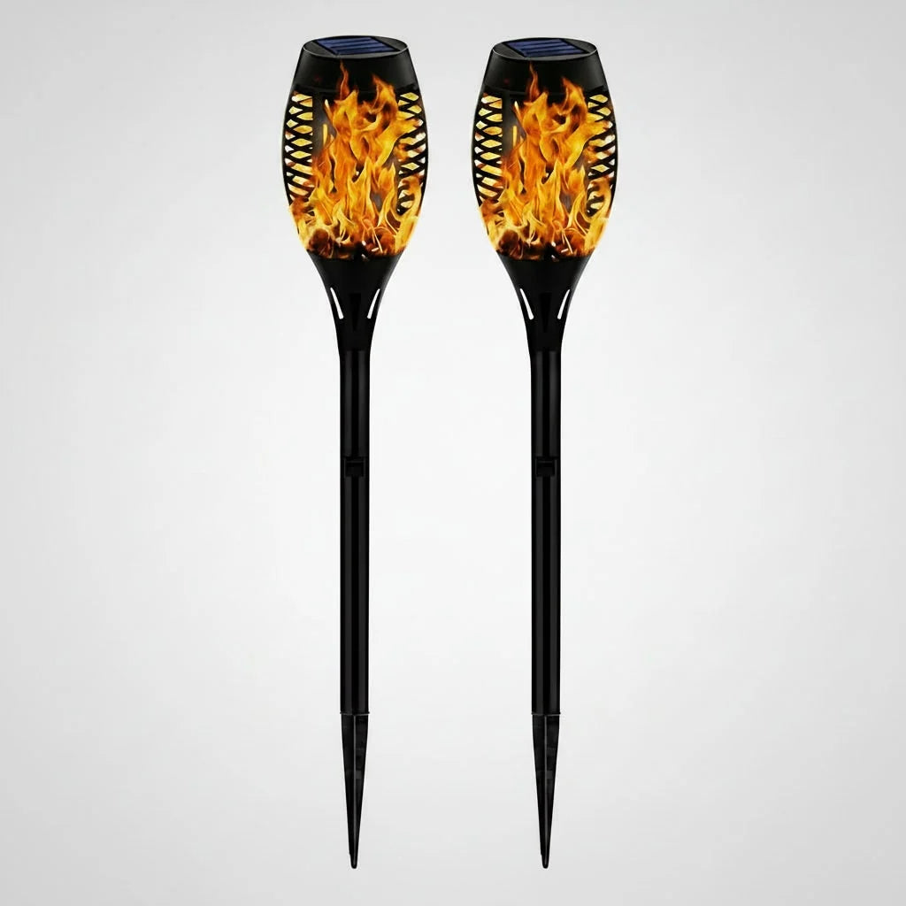 Solar Torch Light Flickering Flame Weather-Resistant Stake