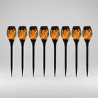 Solar Torch Light Flickering Flame Weather-Resistant Stake
