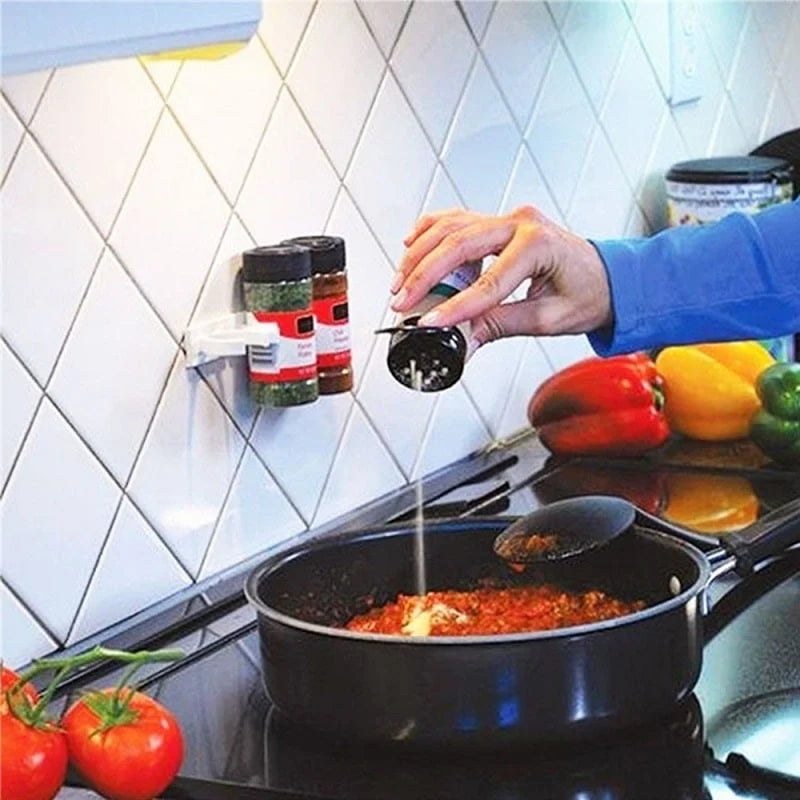 Spice Organizer Adhesive Mounting 5 C-Shaped Clips