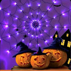 Spider Web Decoration 70 LED Lights Battery-Powered Waterproof