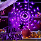 Spider Web Decoration 70 LED Lights Battery-Powered Waterproof
