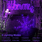 Spider Web Decoration 70 LED Lights Battery-Powered Waterproof
