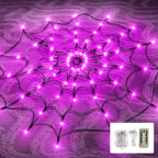 Spider Web Decoration 70 LED Lights Battery-Powered Waterproof