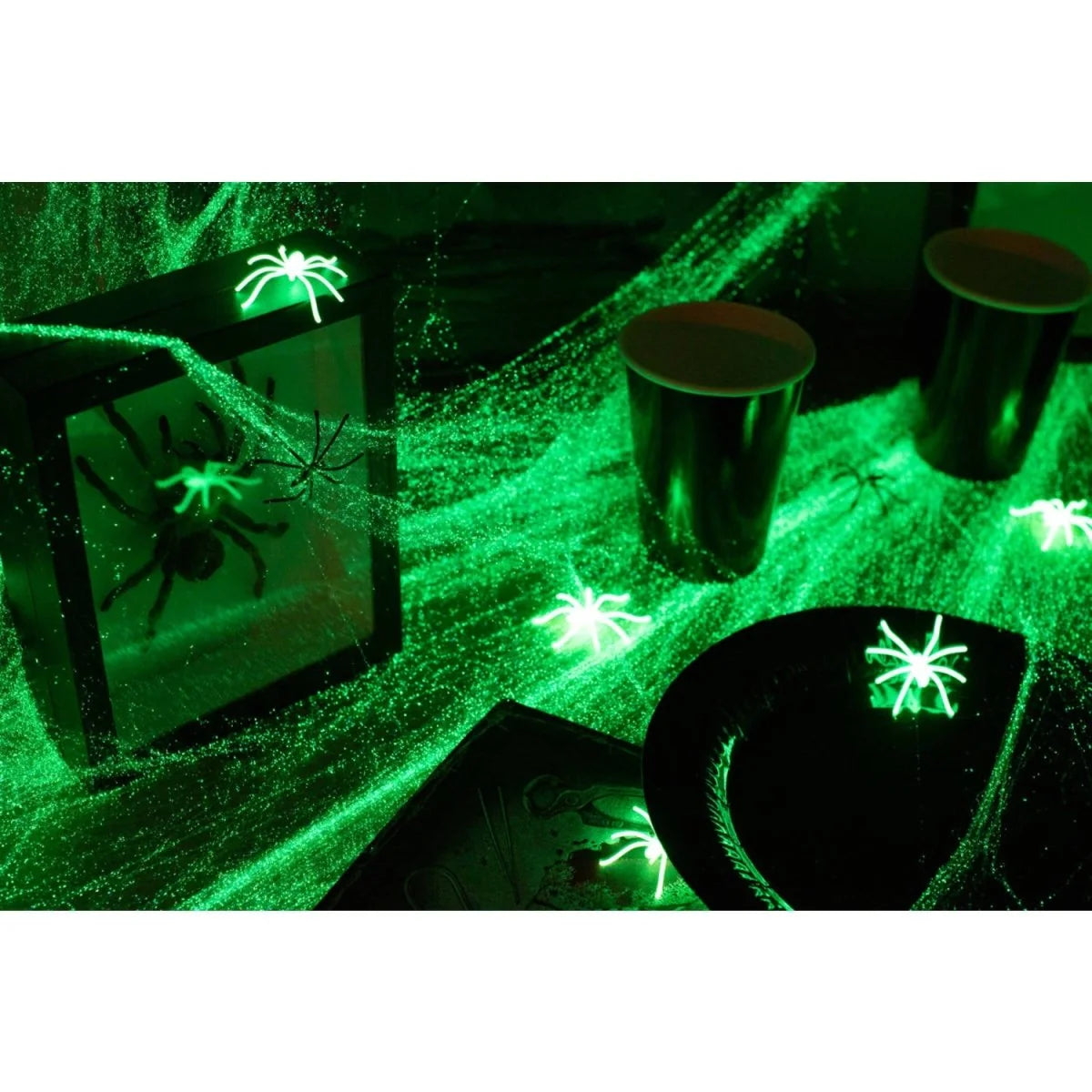 Spider Web Decoration Glow-In-The-Dark Stretchable Net