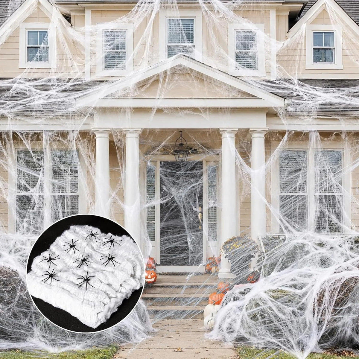 Spider Web Decoration Glow-In-The-Dark & Weather-Resistant