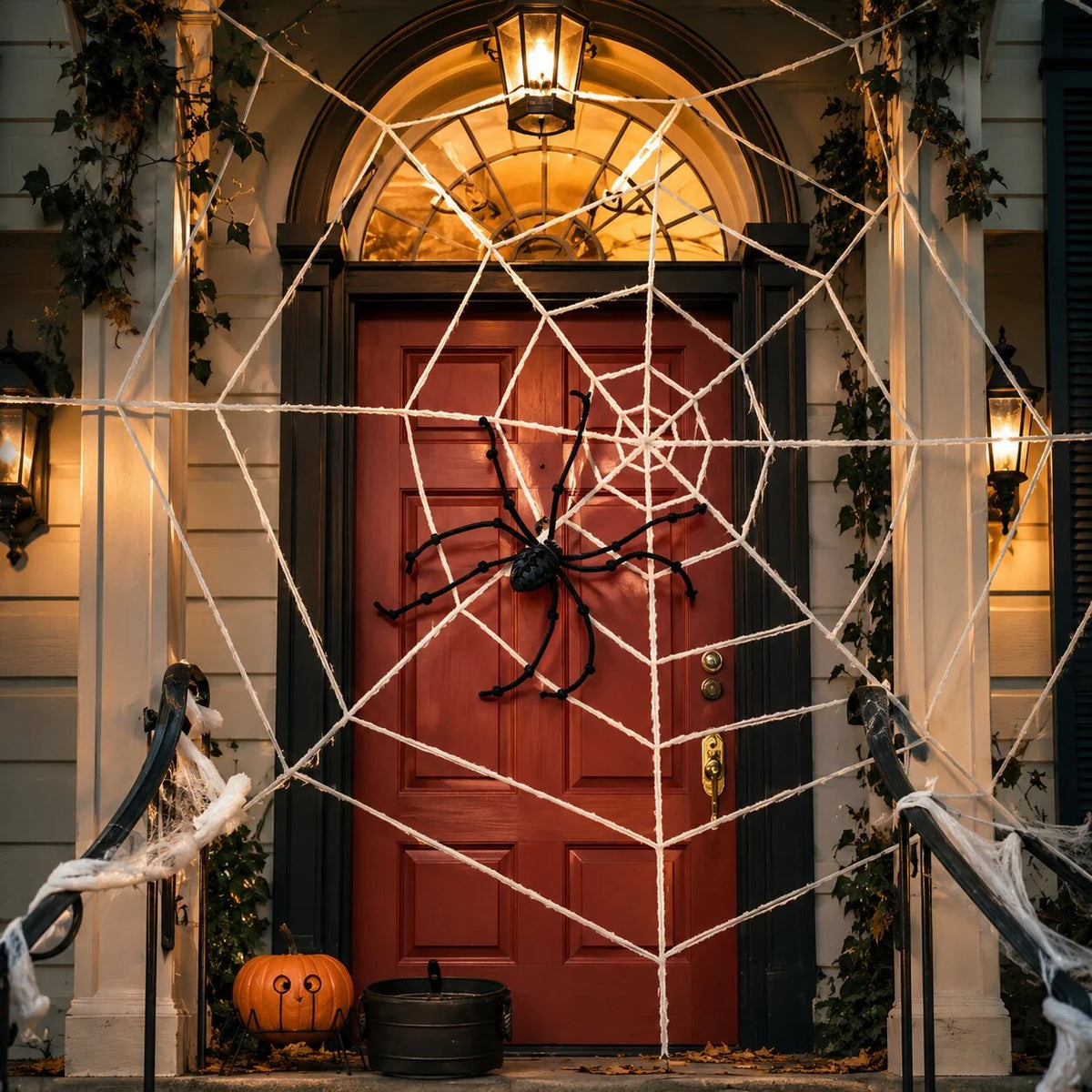 Spider Web Decoration Stretchable Cotton Adjustable Density