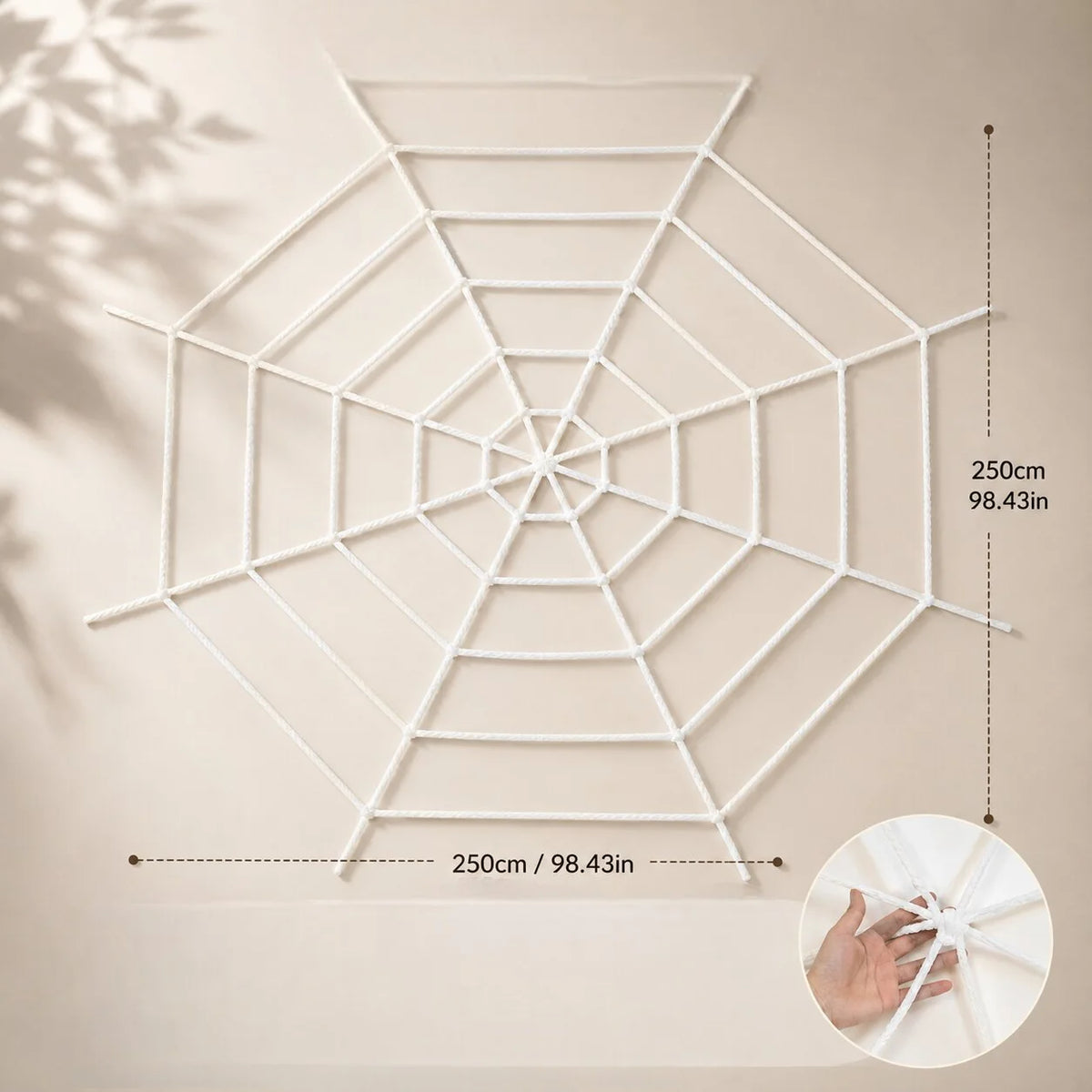 Spider Web Decoration Stretchable Cotton Adjustable Density