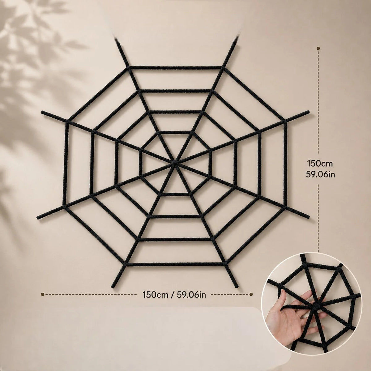 Spider Web Decoration Stretchable Cotton Adjustable Density
