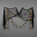 Spider Web Decoration Stretchy Black Mesh Reusable