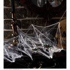 Spider Web Decoration White Net Black Spiders