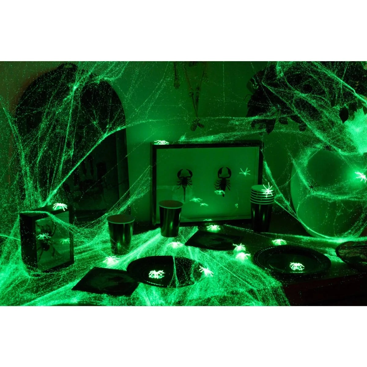 Spider Web Glow-In-The-Dark Stretchable Net