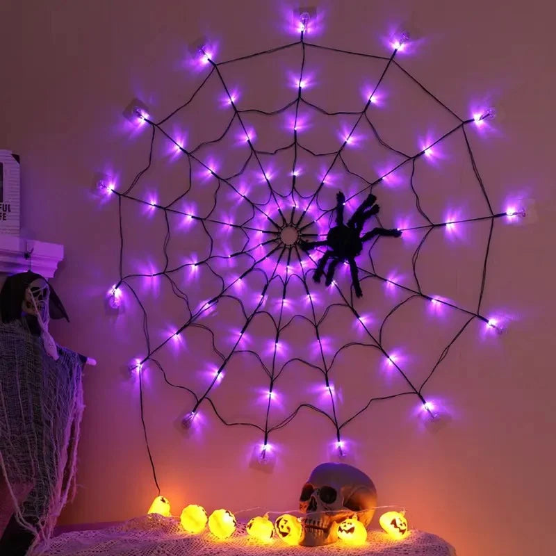 Spider Web Lights 80 LEDs Bendable Copper Remote-Controlled