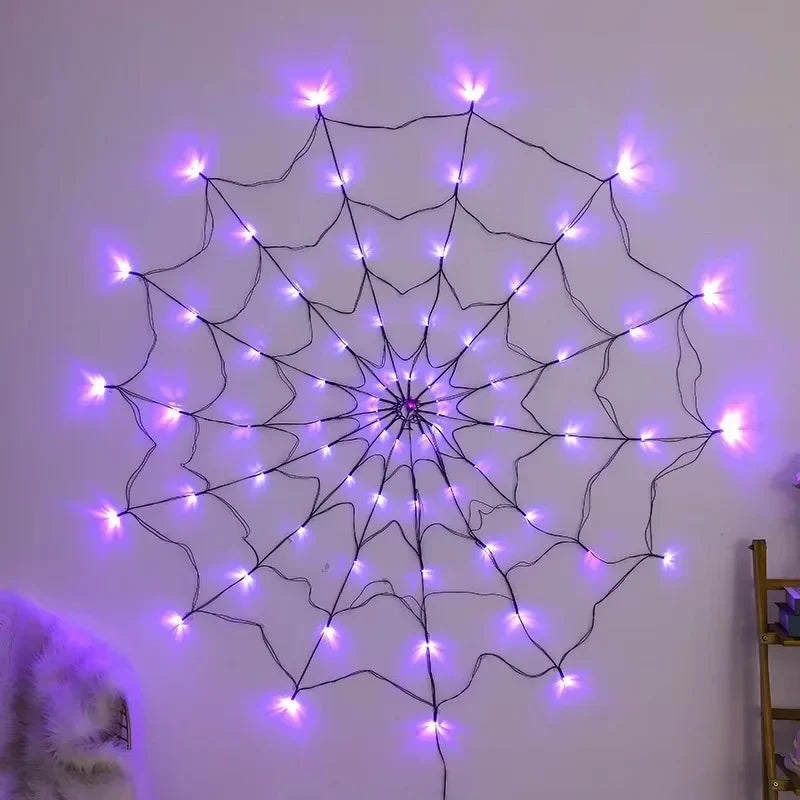 Spider Web Lights 80 LEDs Bendable Copper Remote-Controlled