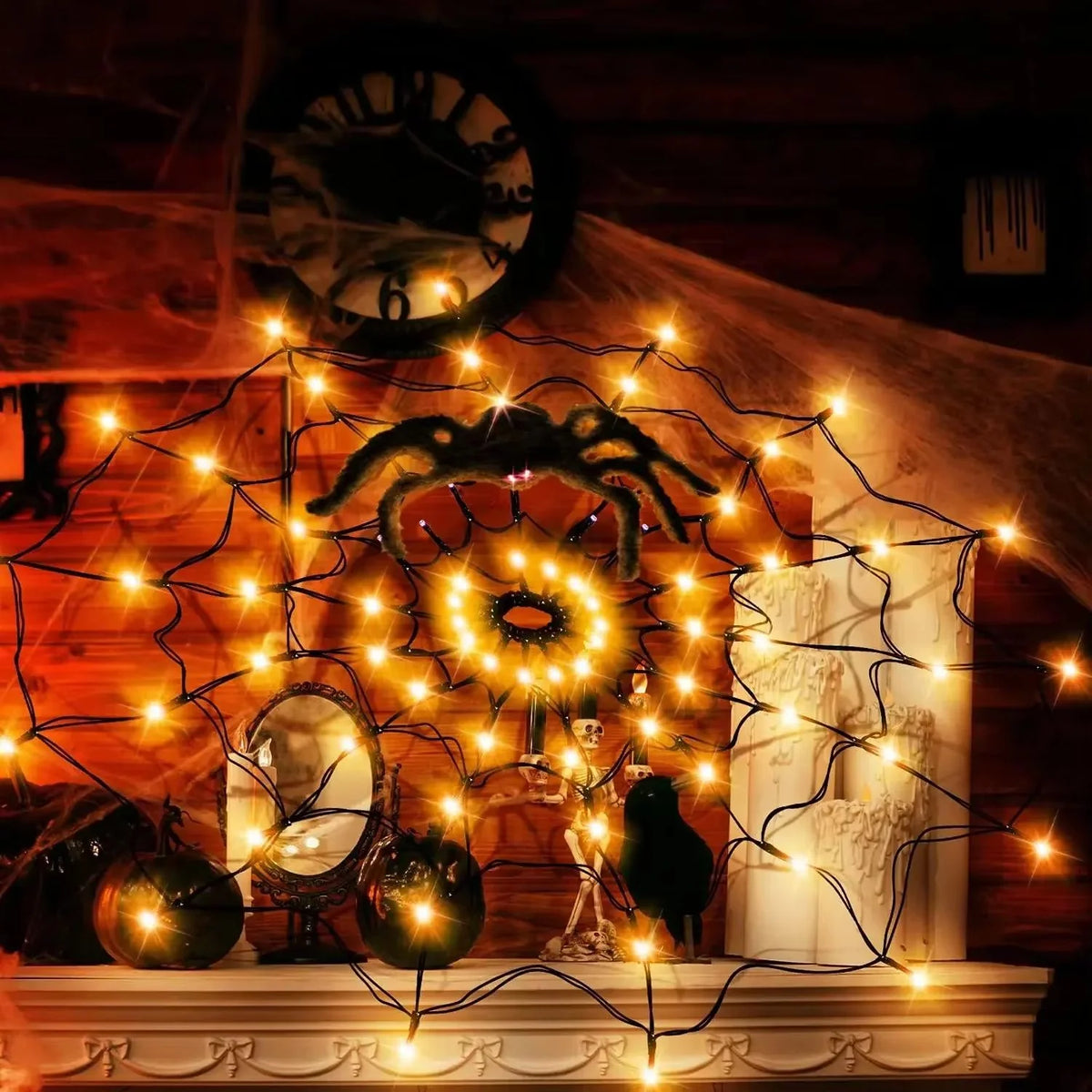Spiderweb String Lights Flexible Energy-Saving LED Indoor & Outdoor
