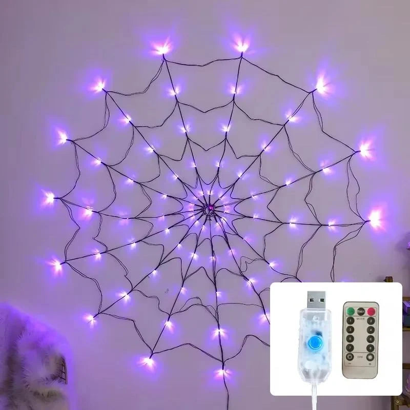 Spiderweb String Lights Flexible Energy-Saving LED Indoor & Outdoor