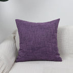 Square Cushion Cover Textured Linen-Blend Removable Insert Sleeve