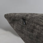 Square Cushion Cover Textured Linen-Blend Removable Insert Sleeve