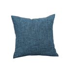 Square Cushion Cover Textured Linen-Blend Removable Insert Sleeve