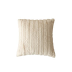 Square Pillow Cover Raised-Loop Tufted & Knotted Tassels